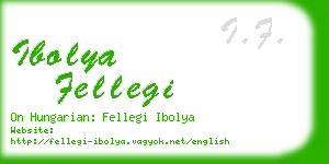 ibolya fellegi business card